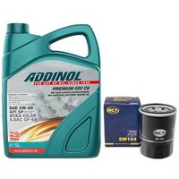MotoröL Set 0W-20 Addinol 5 Liter + ÖLfilter SM104 FüR Mitsubishi Subaru Outback