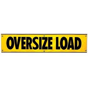 84" x 18" Oversize Load Mesh Banner w/Grommets