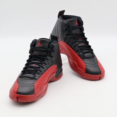 CT8013-002 Nike Air Jordan 12 Retro Flu Game Black and Varsity Red