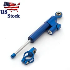 CNC Blue Steering Damper Motorcycle Stabilizer Linear Reversed Motorbike
