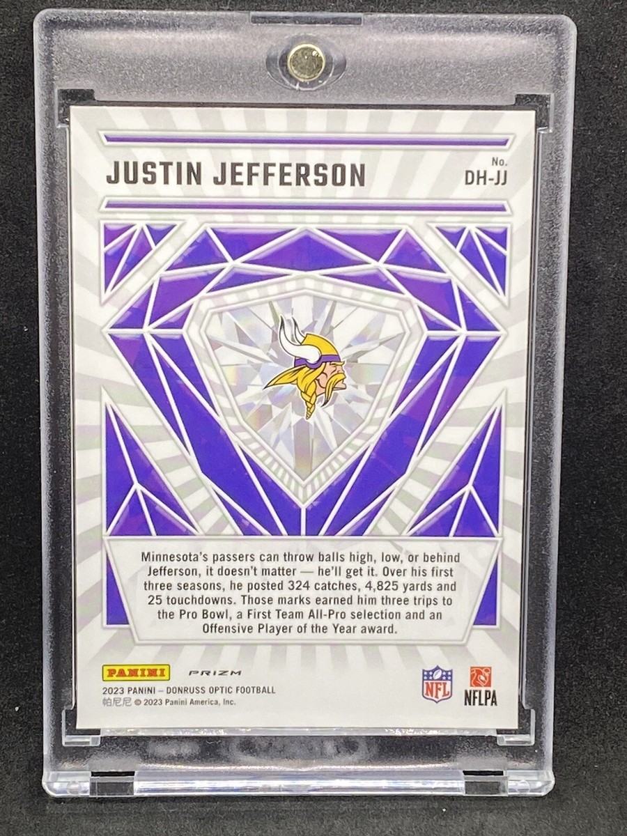 Justin Jefferson RARE DIAMOND REFRACTOR INVESTMENT CARD SSP PANINI