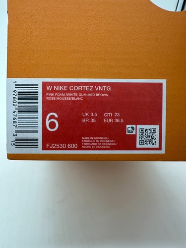 Nike Cortez VTNG Women's Size 6 Pink Suede Gum Athletic Shoes FJ2530 600 - Picture 6 of 6
