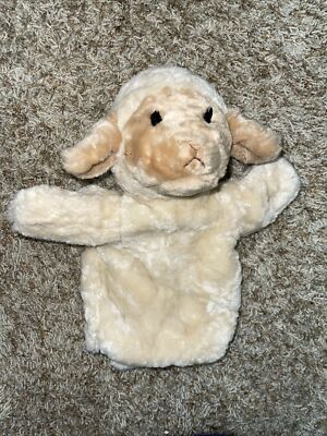 GUND Ewenice Hand Puppet Plush 12  Ewe Sheep Lamb Stuffed Farm Animal 60163