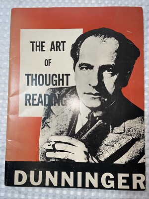 1962 The Art Of Thought Reading Joseph Dunninger Paperback Vintage Book