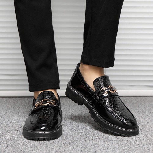 Men's Shoes Oversleeves Round Toe Low Heel Flat Heel Solid Color Youth Casual Br