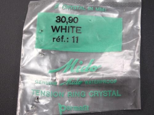 Zegarek Mido Vintage Crystal 30,90mm Ref # 11 Wodoodporny biały pierścień napinający Permafit - Zdjęcie 1 z 1