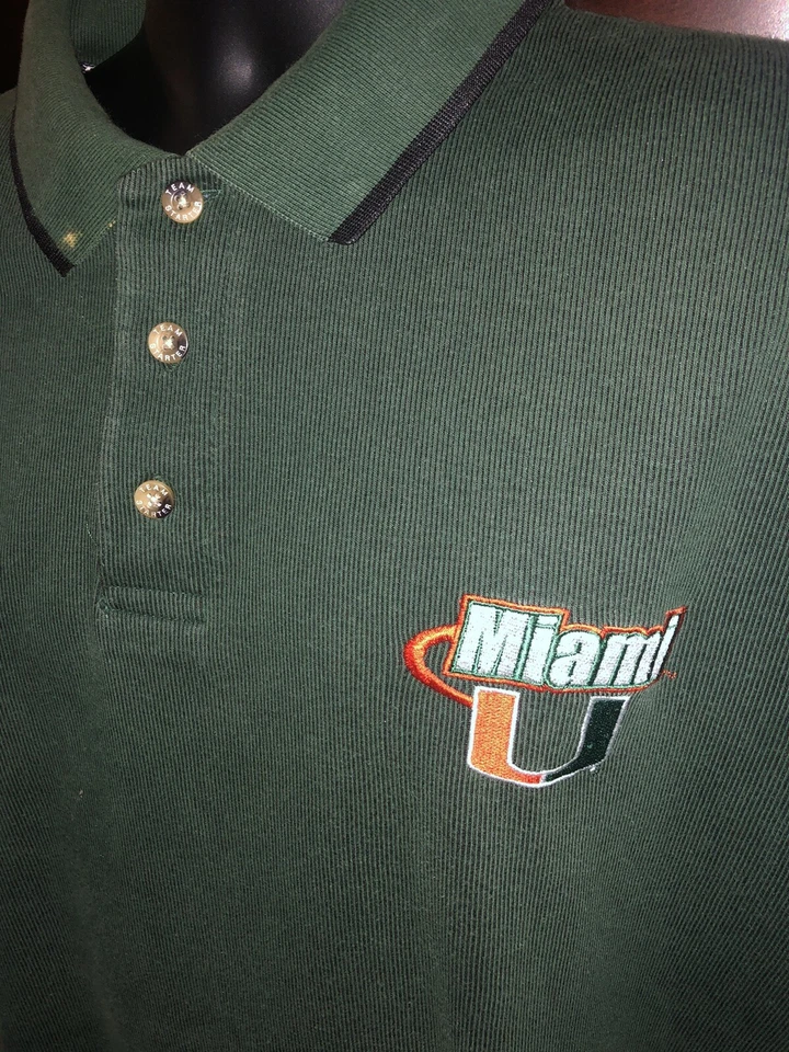 MIAMI HURRICANES POLO SHIRT MENS X-LARGE STARTER Vintage (Small Defect) - Image 2 of 4