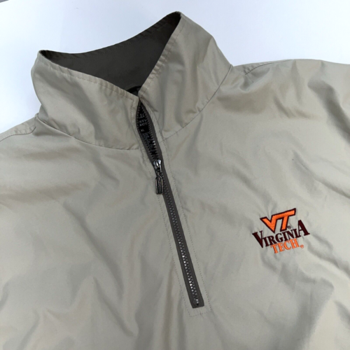 Virginia Tech Holloway 1/4 Zip Long Sleeve Lined Pullover Windbreaker Men XL Tan - 第 1/17 張圖片