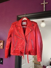 Nwt Red Leather Motorcycle Jacket