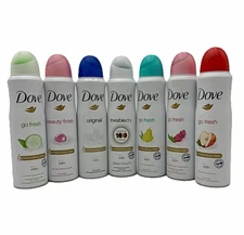 Dove Women 150 ML/5.07 FL OZ Antiperspirant Deodorant Spray Assortment (7 Cans)