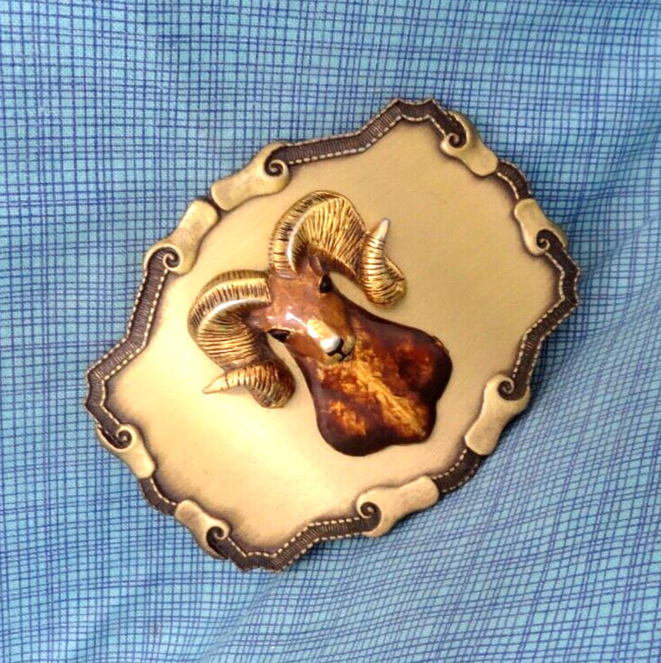 Rocky Mountain Big Horn Sheep Belt Buckle Rocky MT Big Horn Sheep Buckle | Pleasant Hills Saddle Shop main image 3