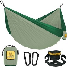 Camping Hammock, Camping Essentials, Portable Hammock w/Tree Straps Up to 400lbs