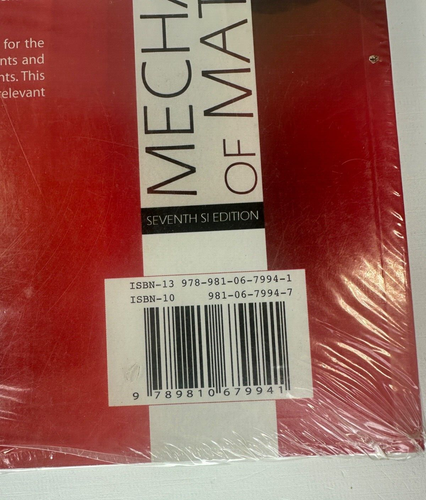 Mechanics Of Materials SI Units R.C. Hibbeler Seventh Edition, Pearson NEW - Imagen 5 de 5