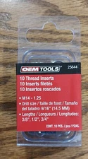 OEM Tools 25644 M14-1.25 Metric Fix-A-Thread Spark Plug Saver Inserts Kit, 10 PC