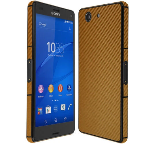 Telefone Celular de Fibra de Carbono Estojos, capas e Skins para Sony Xperia Z3 Compact