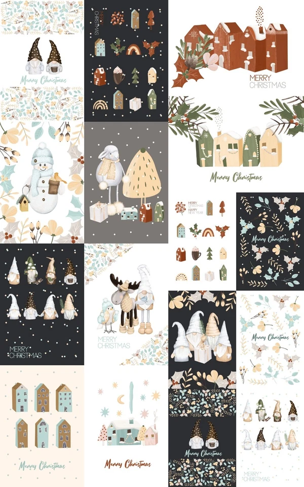 16 Weihnachtskarten Karten Set 10x15cm Weihnachtspostkarten Weihnachten