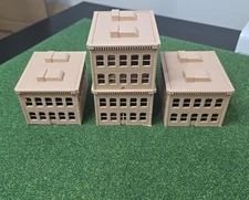 N Scale 3d Printed Town Buildings 3 Structures. 2 Two Story And High Rise Brick