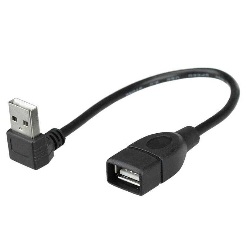 USB Port Extender Hub Data Power Cord 90?? Down/Up USB2.0 Extension Cable-image