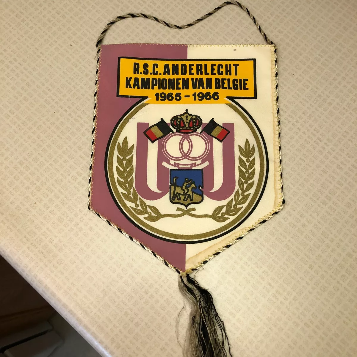 R.S.C. Anderlecht Kampionen Van Belgie [Belgium] 1965-1966 Pennant