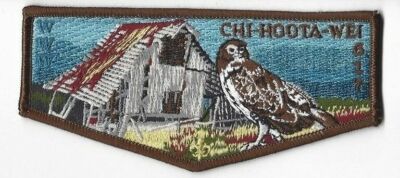 OA Lodge 617 Chi-Hoota-Wei Flap Brown Border  Buckskin Council [V503]