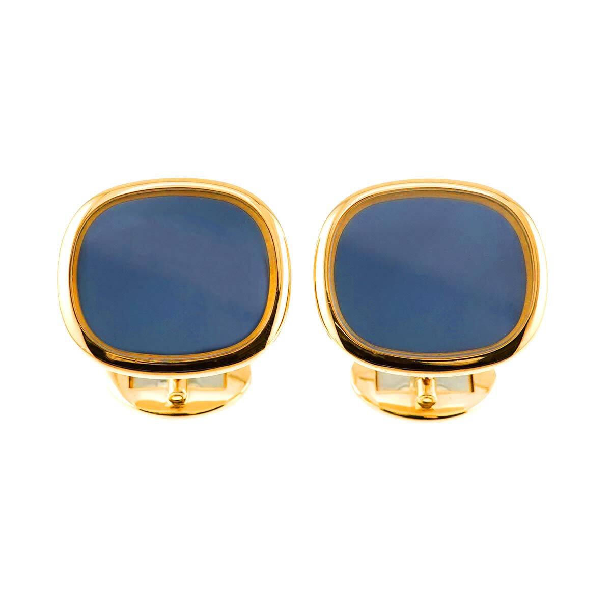 超美品 PATEK PHILIPPE ゴールド カフリンクス PATEK PHILIPPE Golden EliPus Hematite Cuff Links 18K YG 750
