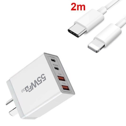 20-55W PD Fast Wall Charger Adapter Type C USB-C Cable For iPhone 14 Samsung S23 - Picture 63 of 66