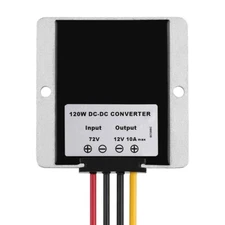72V Step Down to 12V Converter 10A 120W Power Converter Regulator Waterproof