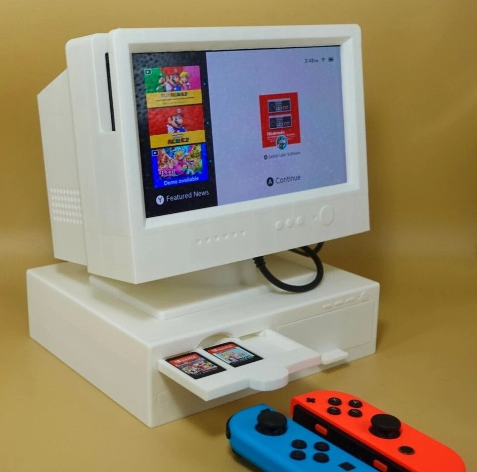 Base Pantalla Ordenador Retro Nintendo Switch OLED Original Impreso en 3D Foto 3 de 4