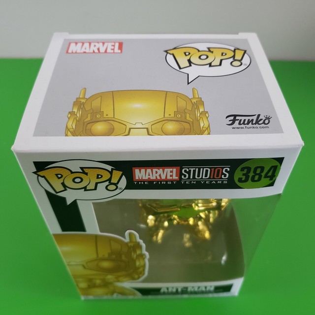 Funko POP! ANT MAN #384 | GOLD CHROME ANT-MAN | Marvel 1st 10 years | eBay