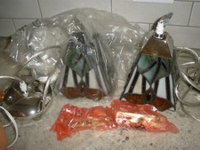 Set of 2 NEW Tiffany Style Stained Glass Look Hanging Lights
