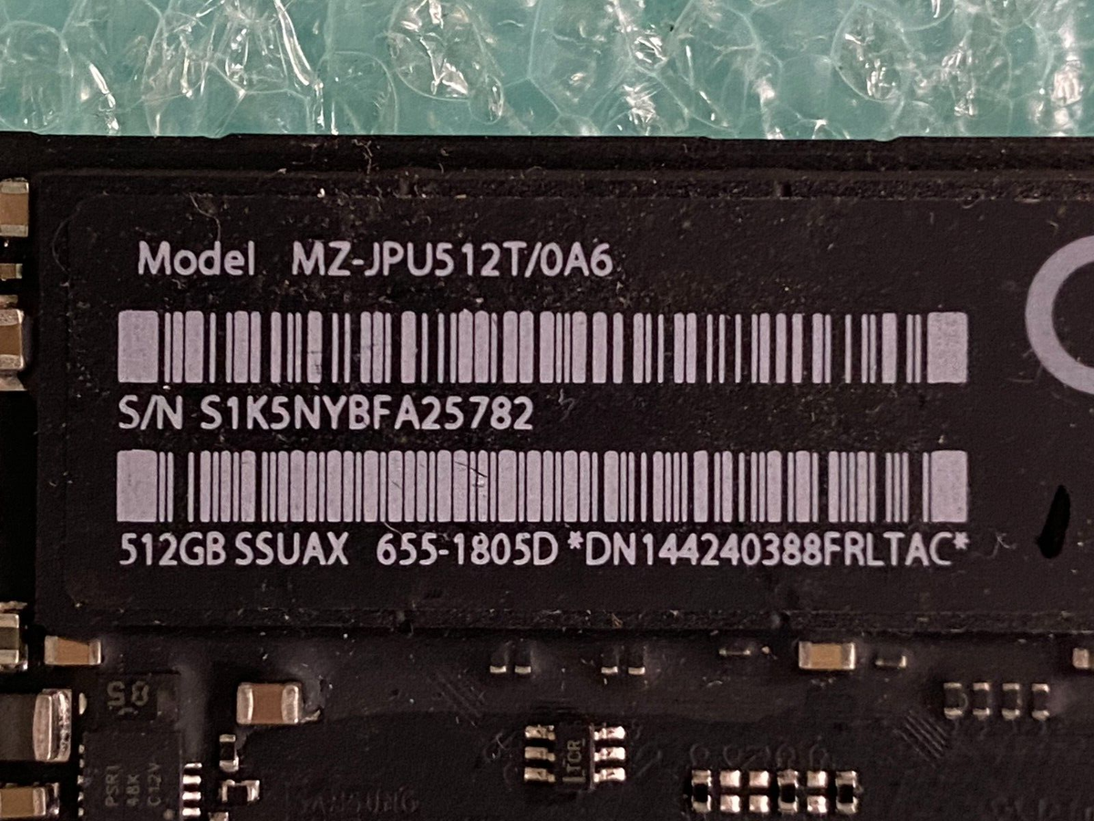 Apple OEM Samsung 512gb SSD Mz-jpu512t/0a6 for MacBook Pro