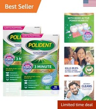 3 Minute Antibacterial Dental Appliance Cleanser Tablets - 90 Count Dual Pack