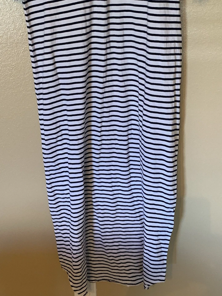 Frank & Eileen Emma Navy Striped Maxi Shirt Dress Size S - Image 3 of 4