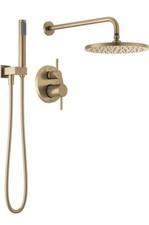 Delta 342702-CZ Modern Round Rain Shower System - Champagne Bronze READ
