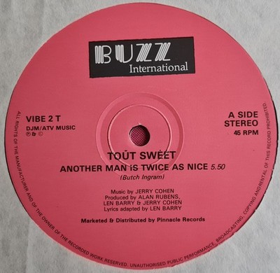 Tout Sweet - Another Man Is Twice As Nice - UK 12'' Vinyl - 1983 - Buzz Intern...