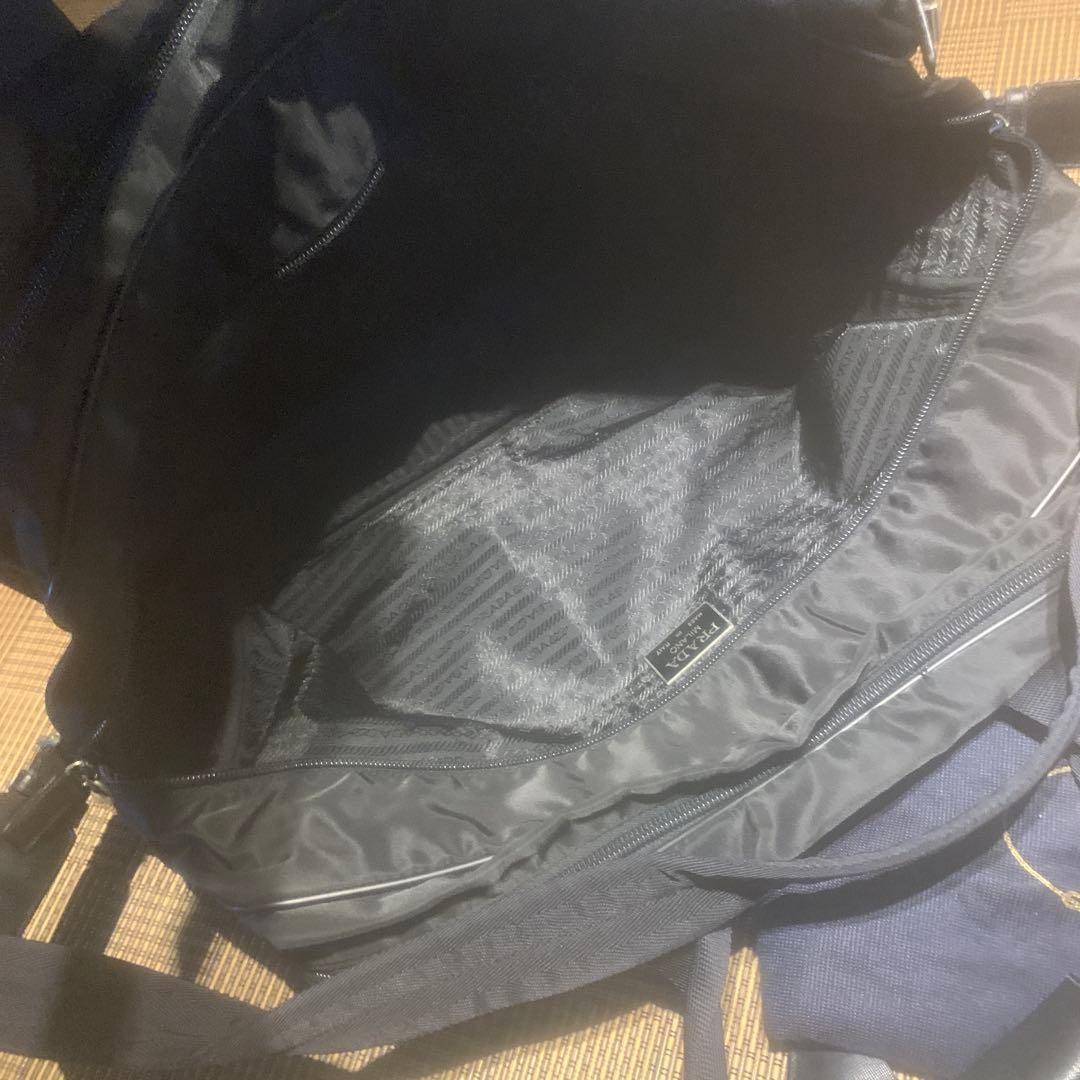 PRADA Boston bag large capacity triangular logo p… - image 7