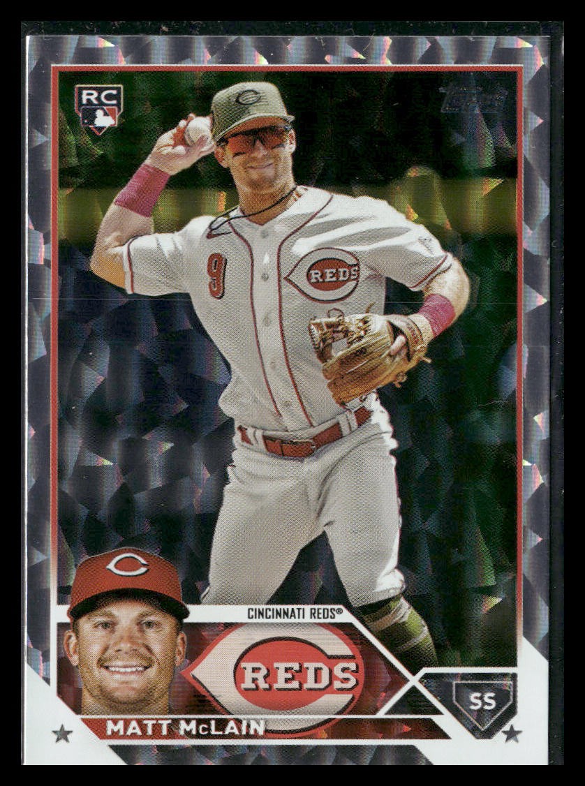 2023 Topps Update #US199 Matt McLain Silver Pattern Foilboard
