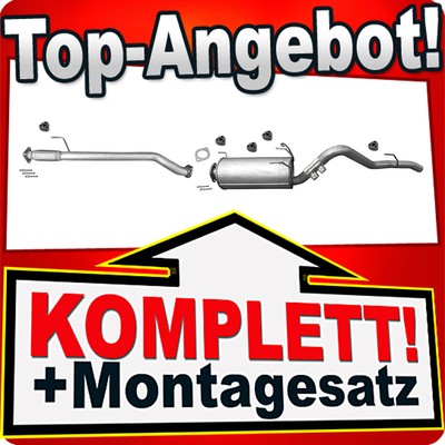 Auspuff für ISUZU D-MAX II 2.5 CRDI 163PS auch 4x4 ab 03.2012 Auspuffanlage