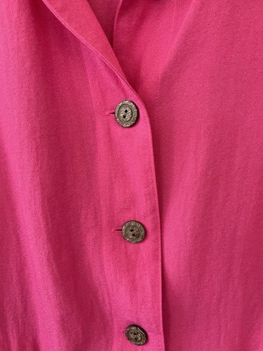 Coldwater Creek Damen leichter Blazer Oberteil Gr. XL Hot Pink Knopfleiste - Bild 3 von 7