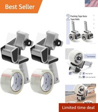 Dual Heavy Duty Tape Dispenser Guns with 2 50-Yard Rolls - Enhanced Control