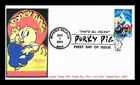 US COVER PORKY PIG THAT'S ALL FOLKS LOONEY TUNES FIRST DAY ISSUE GG CACHET
