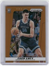 2024-25 Panini Prizm Deca #63 Zach Edey Orange #21/49 Rookie Card