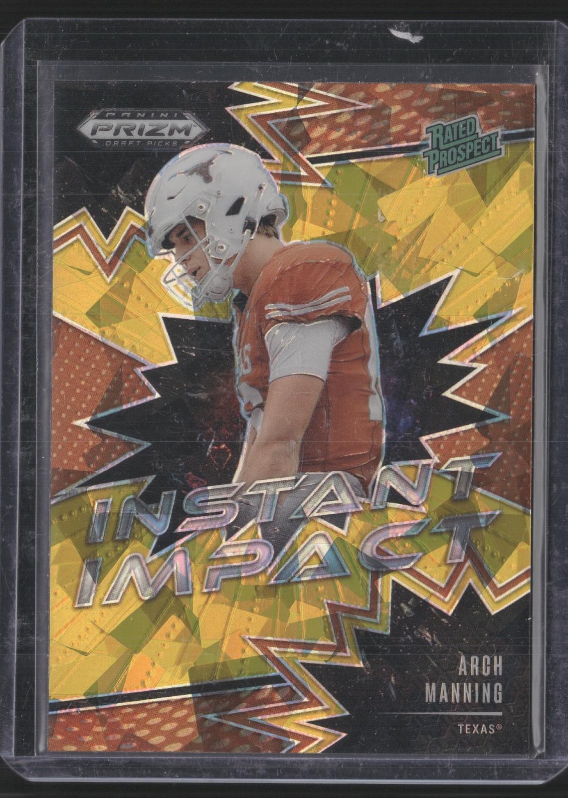 2025 Panini Prizm Draft Picks #II-AMG Arch Manning Instant Impact Gold Ice