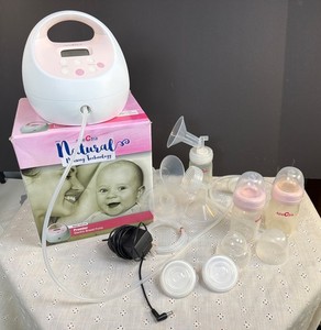 Spectra Premier S2 Plus Natural Nursing Breast Double Pump Pink Access Working