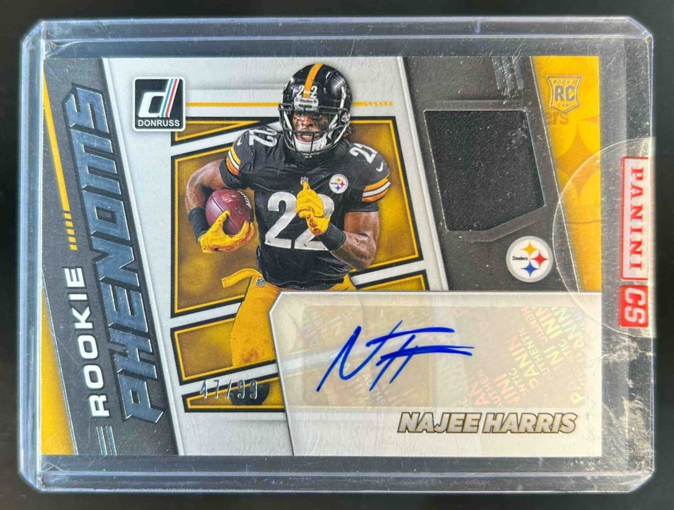 Najee Harris Panini Donruss Rookie Phenom Jersey Autograph #RPANHA Base