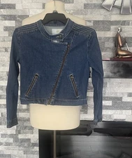 Tucker Tate Girls Denim Jean Jacket Size XL 16 Wash Blue Full Zip