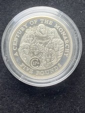 Guernsey 2003 &pound;5 Silver Proof Coin &ndash; A Century of the Monarchy