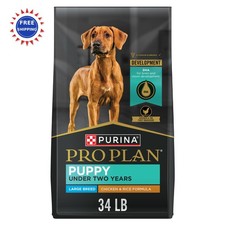 Puppy Food Dry Purina Pro Plan Large Breed Chicken and Rice 34 lb Formula 3.09 per pound