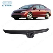 For 2006-2008 Honda Civic Sedan Front Grill Trim Molding Grille Cover Gloss Blk
