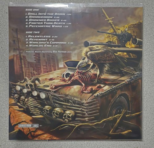 HIRAX-FASTER THAN DEATH-LP-VINYL-GATEFOLD JACKET-COLOR ORANGE-thrash-crossover - Picture 2 of 8